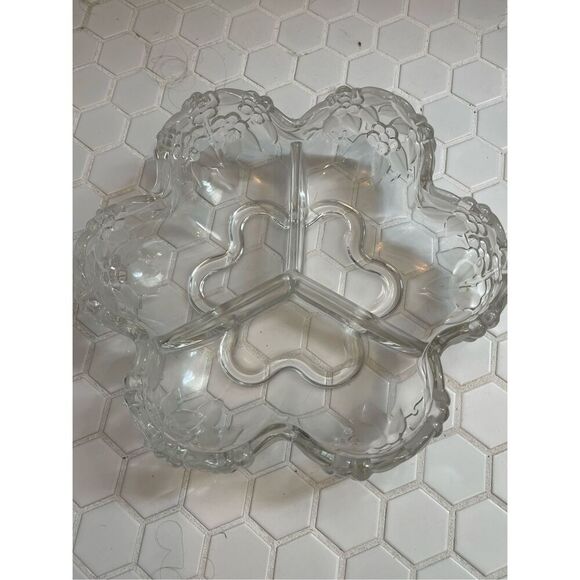 Divided Crystal Dish - Picture 1 of 5